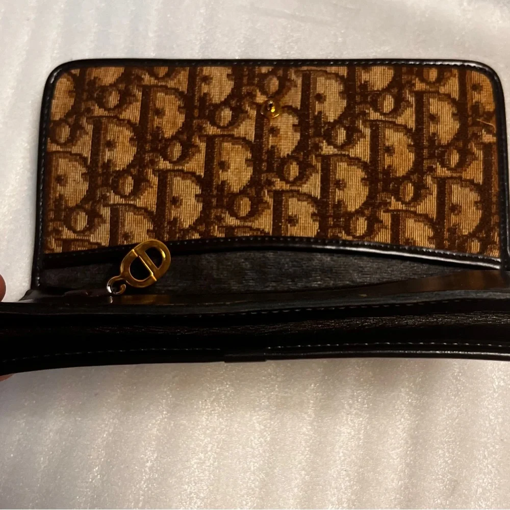 Dior 30 Montaigne Trotter Dior Oblique Monogram Jaquard Canvas Clutch Wallet